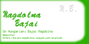 magdolna bajai business card